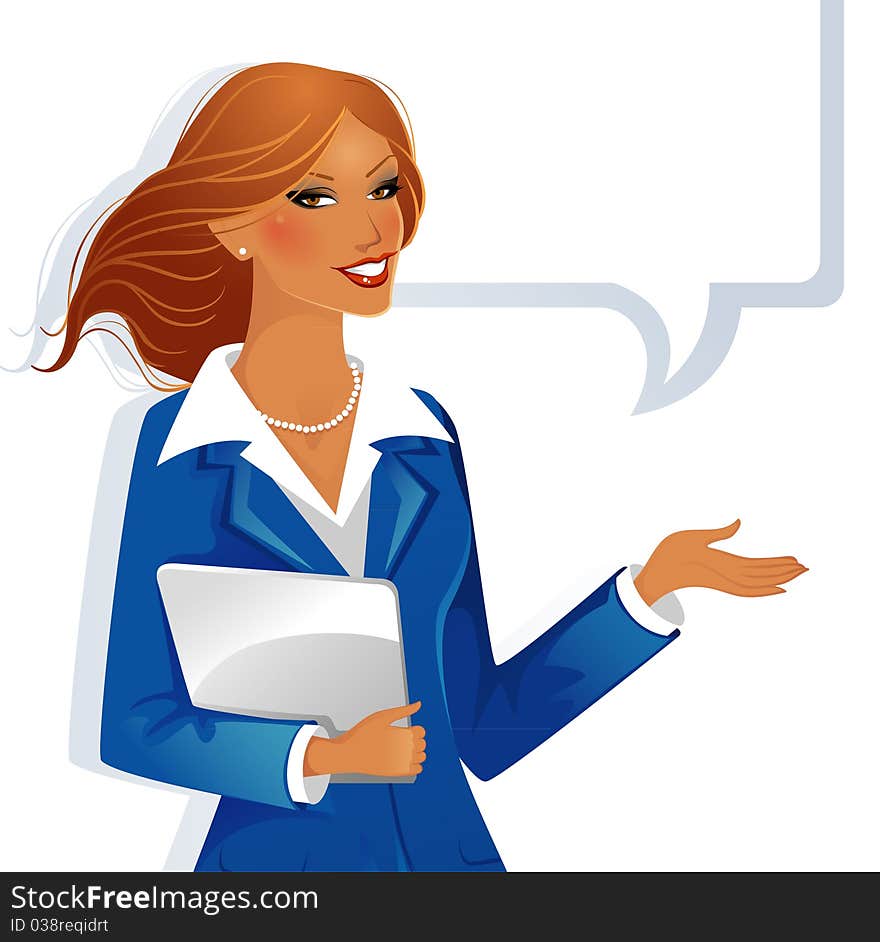 Vector illustration of Business woman. Vector illustration of Business woman