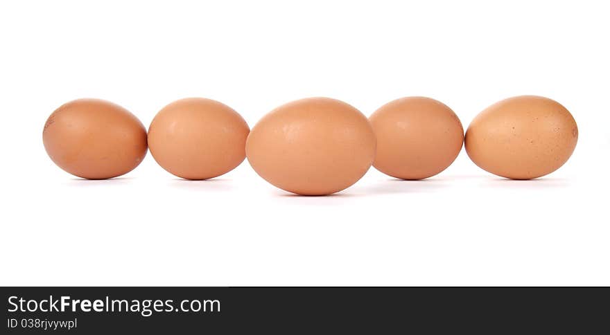 Eggs isolated on a white background