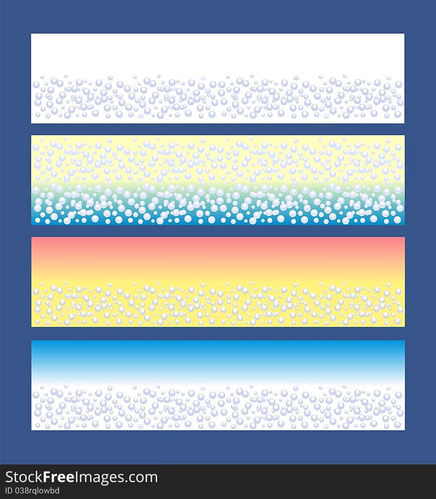 Spa banner with bubbles with different color