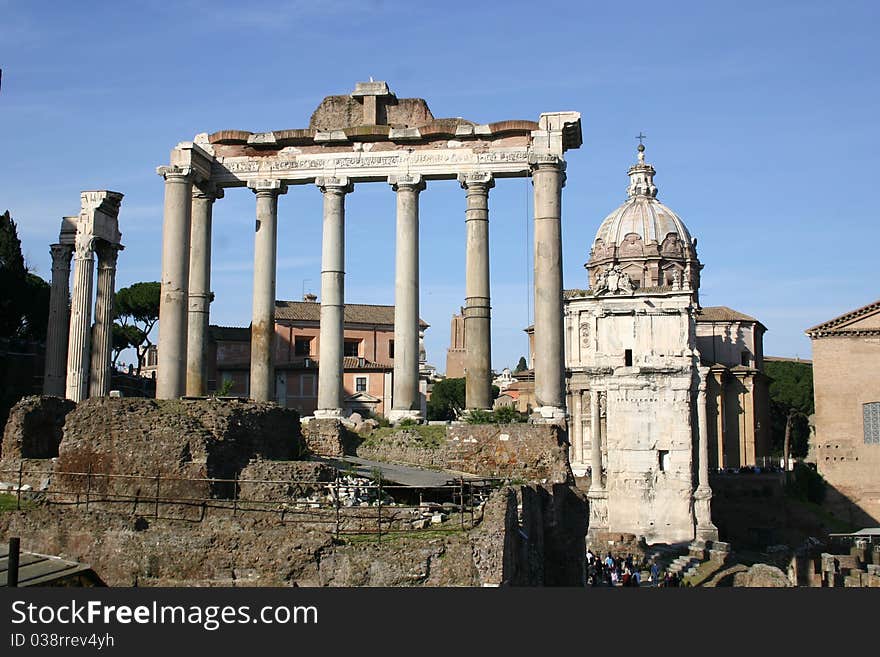 The Imperial Roman forums in Rome. The Imperial Roman forums in Rome