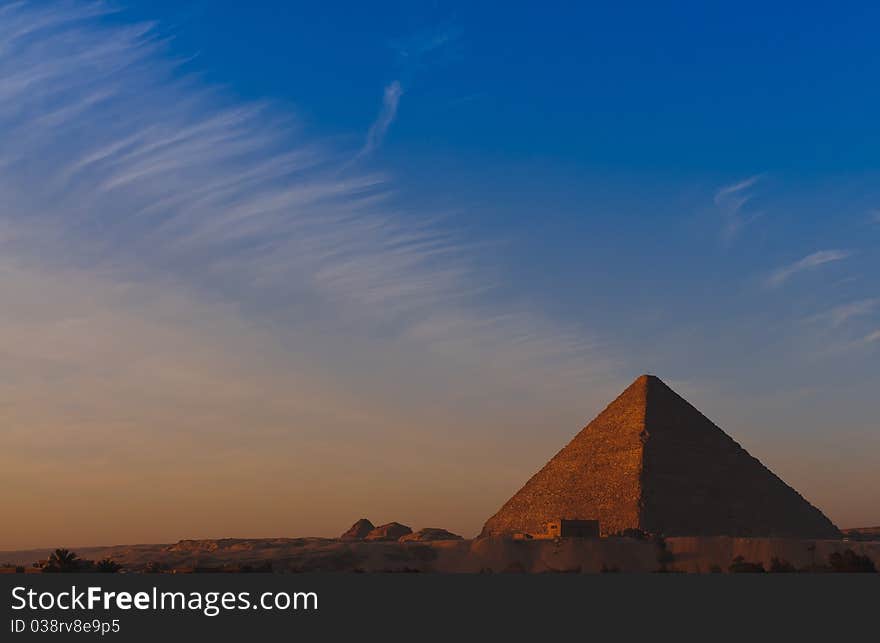 Sunrise at Great Pyramid of Giza