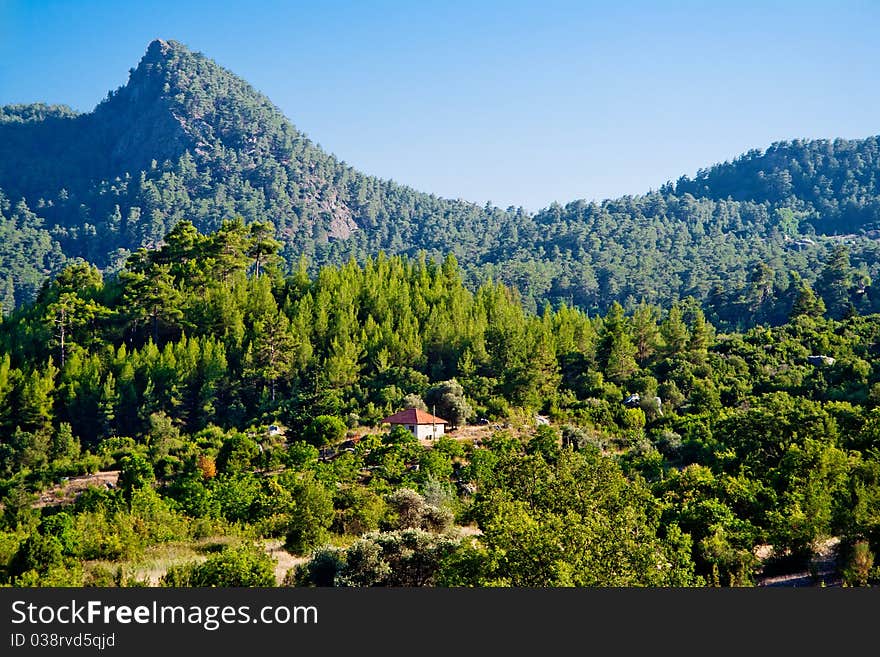 Farm in the mountains