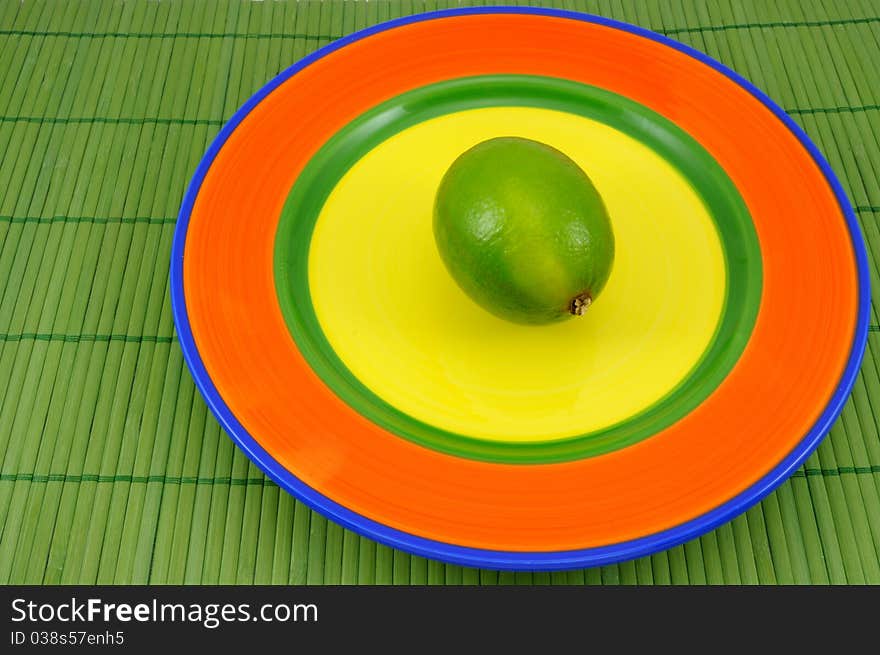 Lime on the color plate