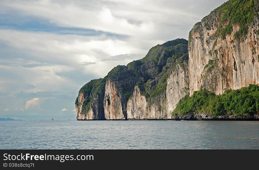 Island in sea.