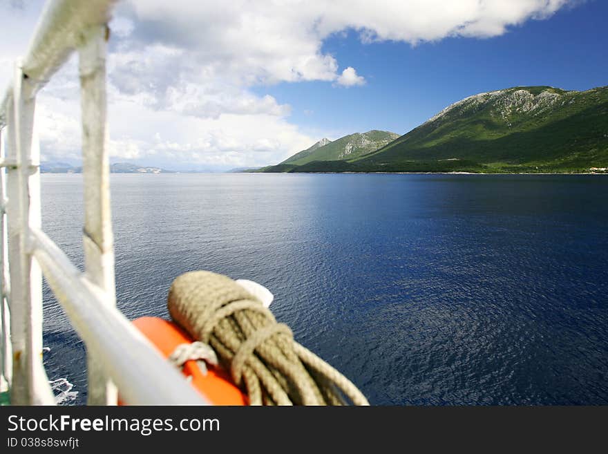 Ship in the ocean