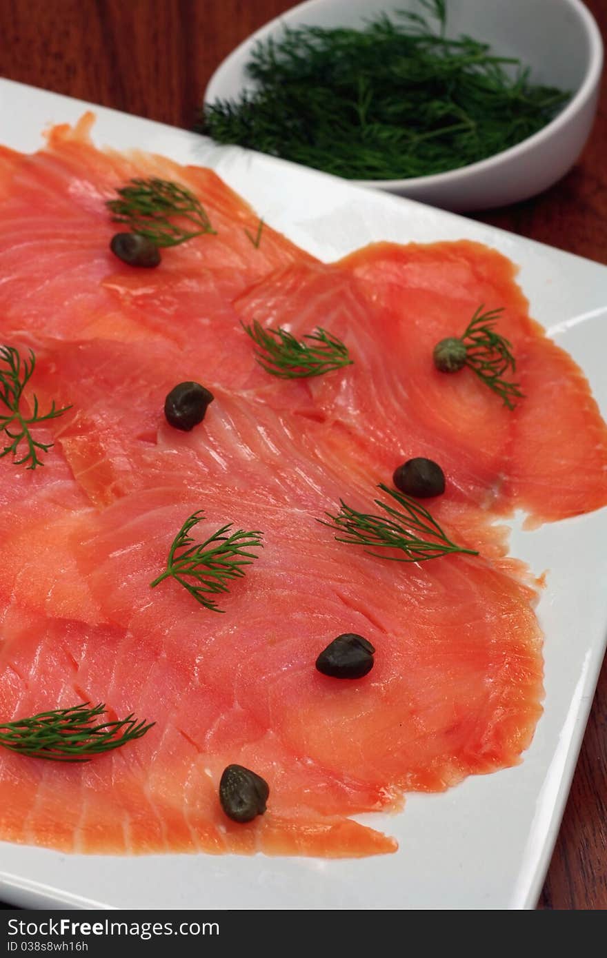 Close-up Of Smoked Salmon