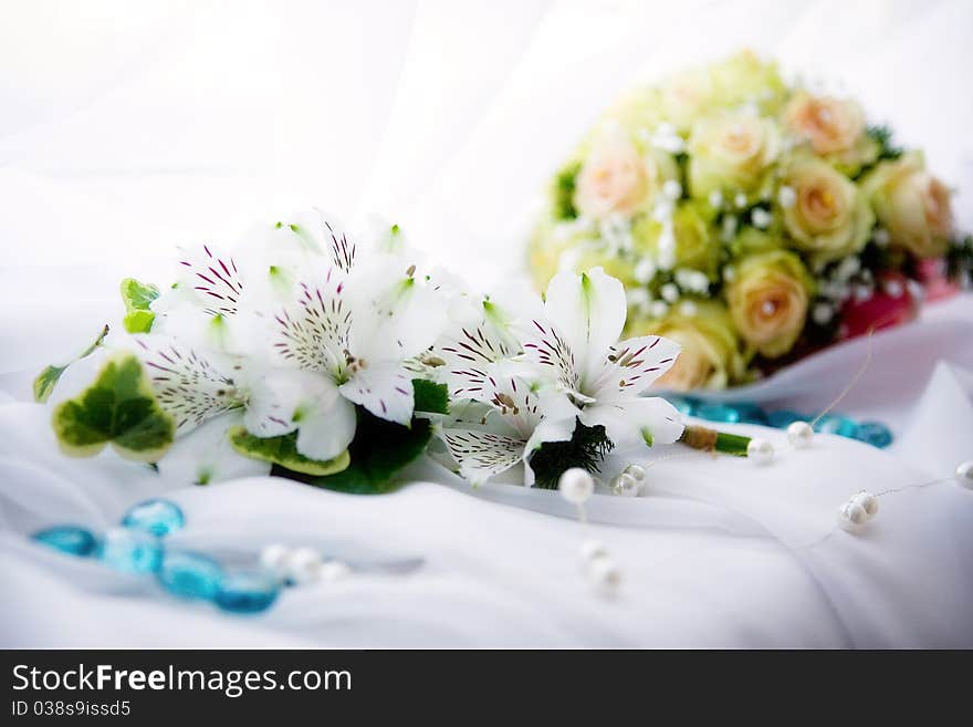 Bridal bouquet, a bouquet of roses