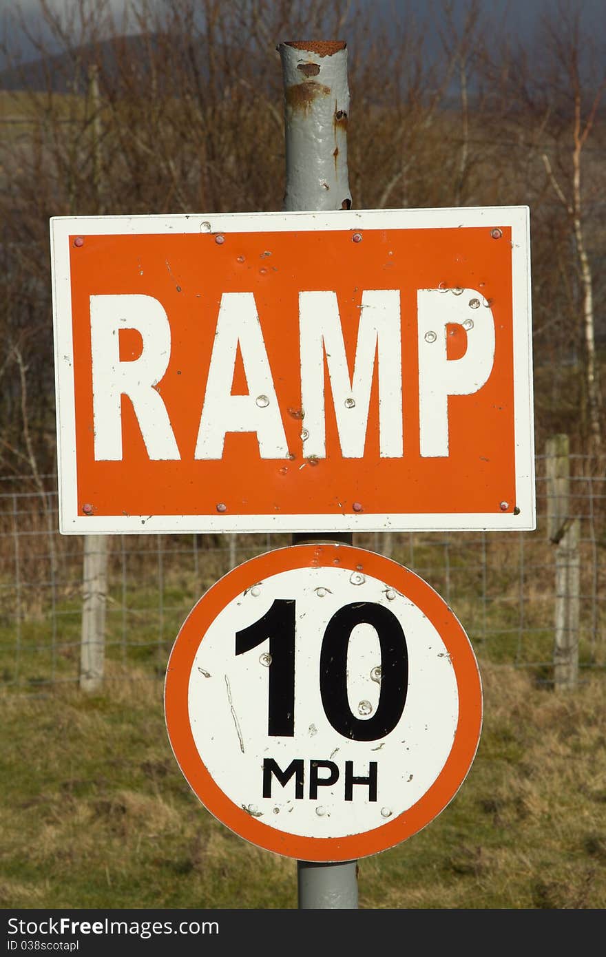 Ramp 10mph Signs.