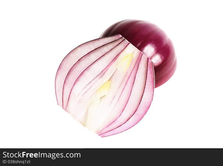 One half of red Onion