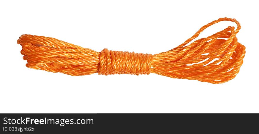 Close up of rope part isolated on white background