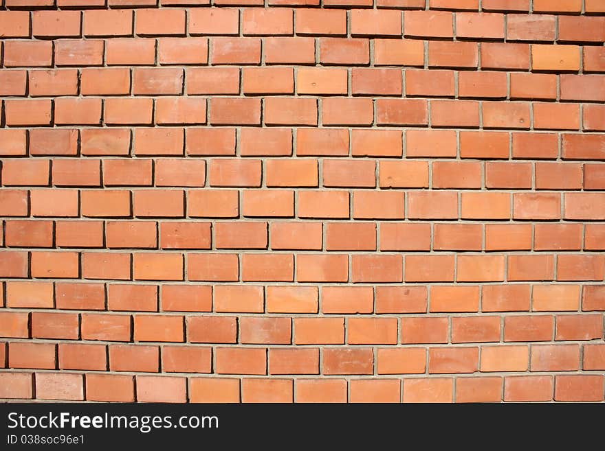 Closeup photo from a brick wall's surface.