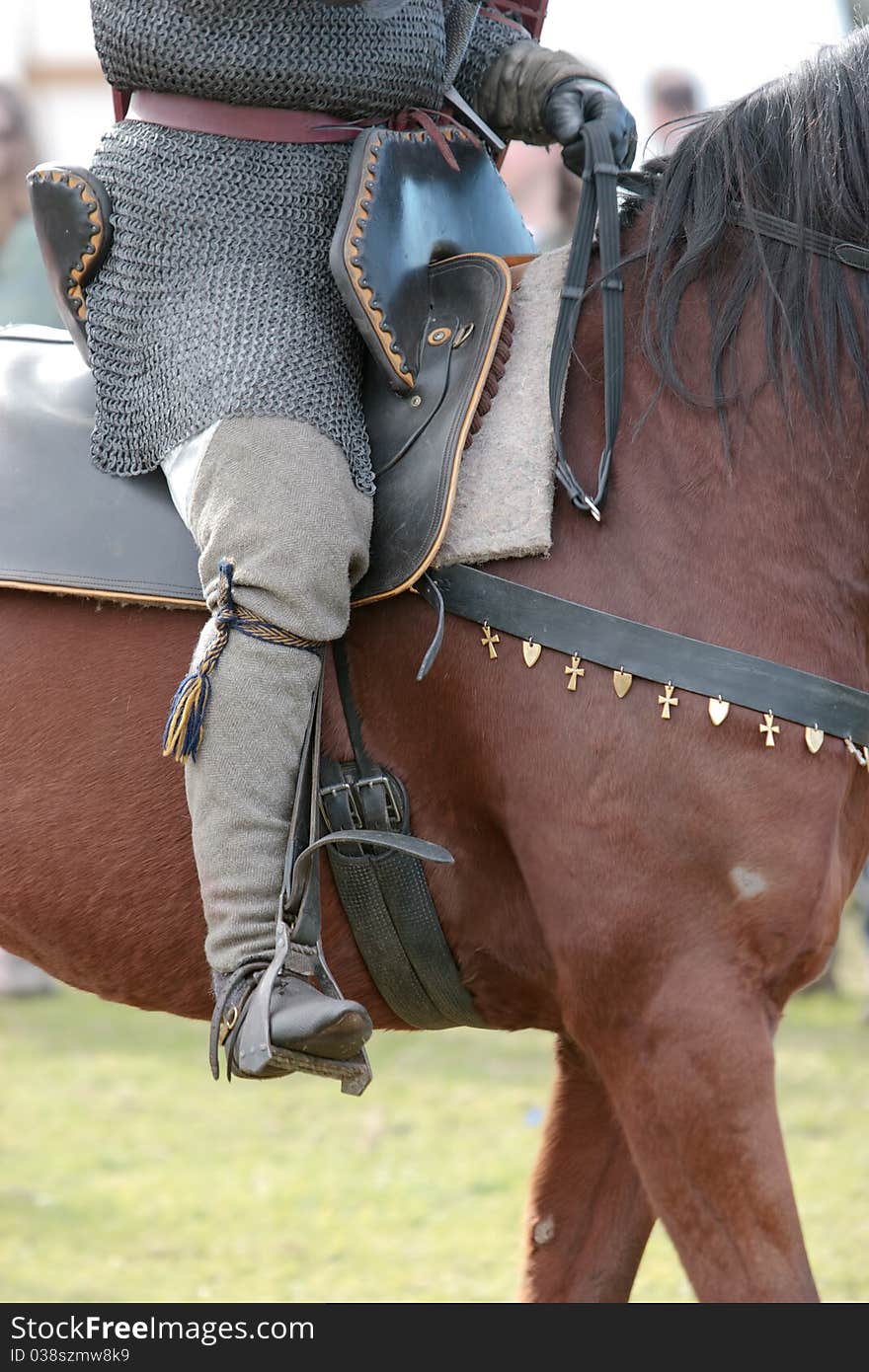 A warrior riding his horse. A warrior riding his horse