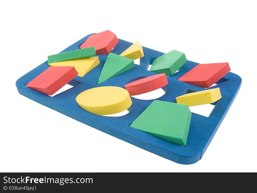 Children's developing game with color shapes