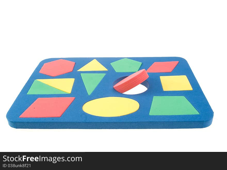 Children's developing game with geometric shapes