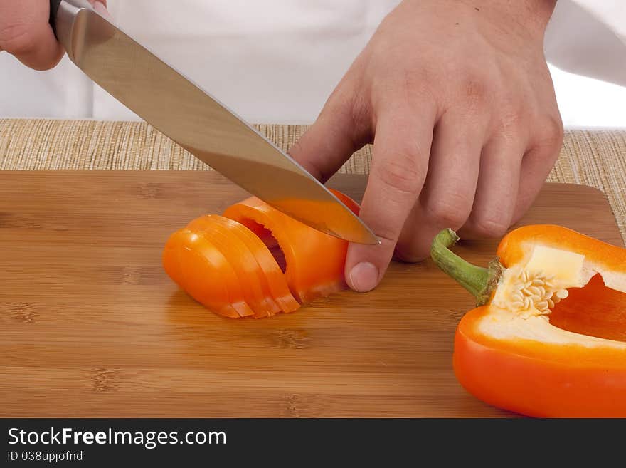 Cut vegetables