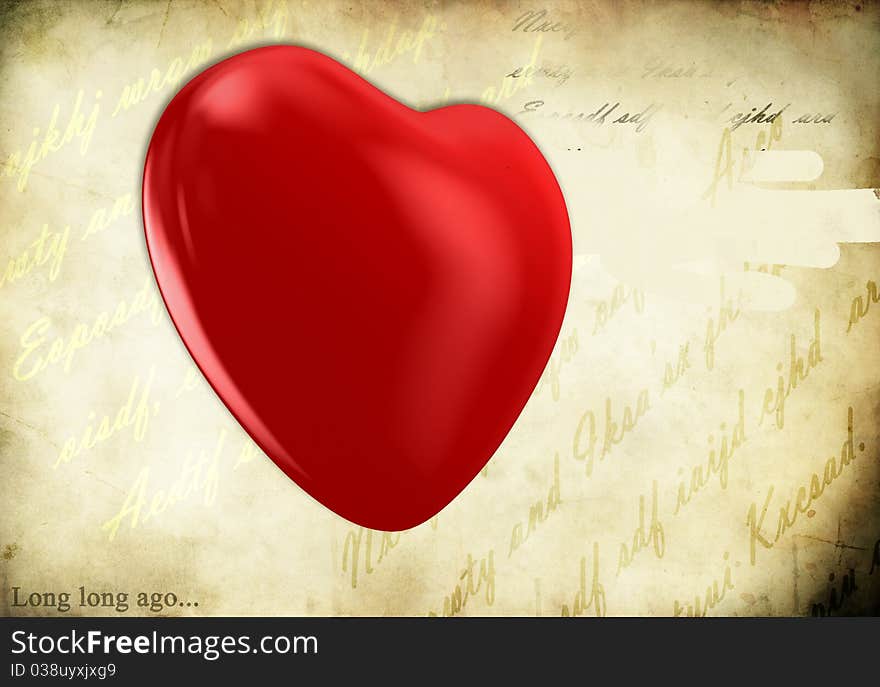 Heart on grunge background