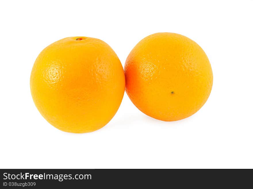 Oranges isolated on a white