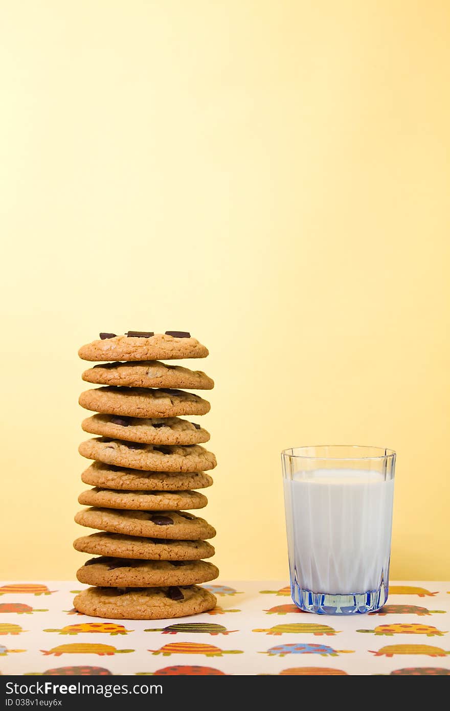 Chocolate Chip Cookie With Space For Text