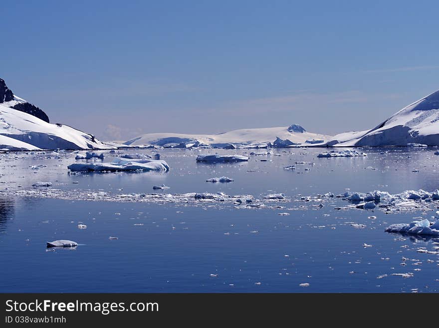 Icebergs in Antarctica