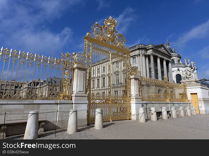 Main entrance to the Palace of Versailles. Main entrance to the Palace of Versailles