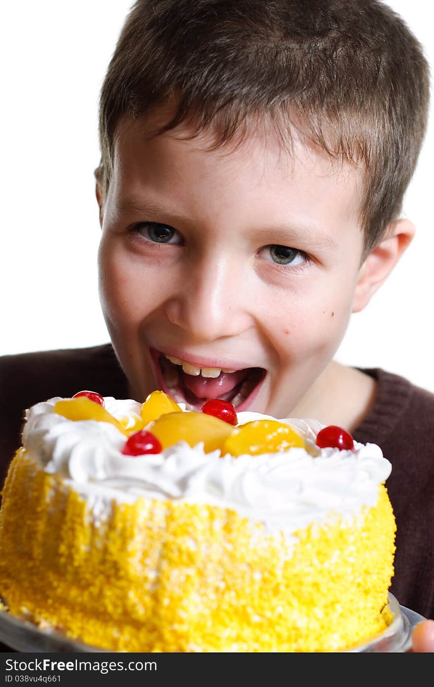 Boy Eats A Tasty Cake