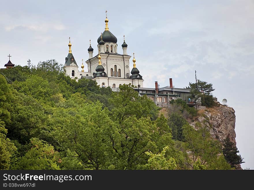 Church on the mountain near Foros city Ukrain. Church on the mountain near Foros city Ukrain