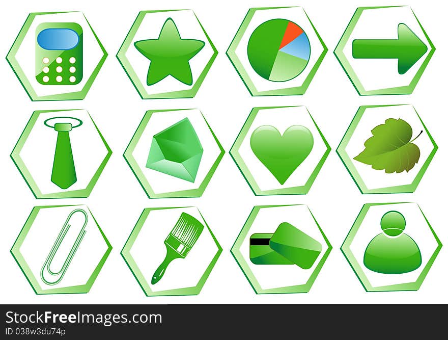 Icon Set for Web Applications illustration