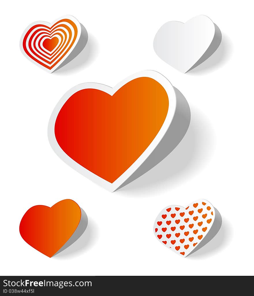 Hearts stickers