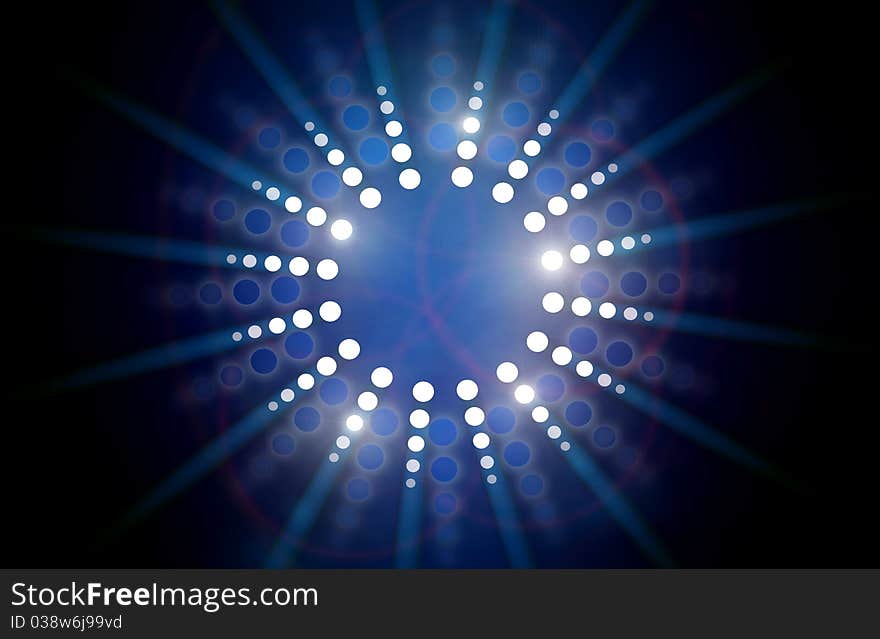 Blue dots light background circle. Blue dots light background circle