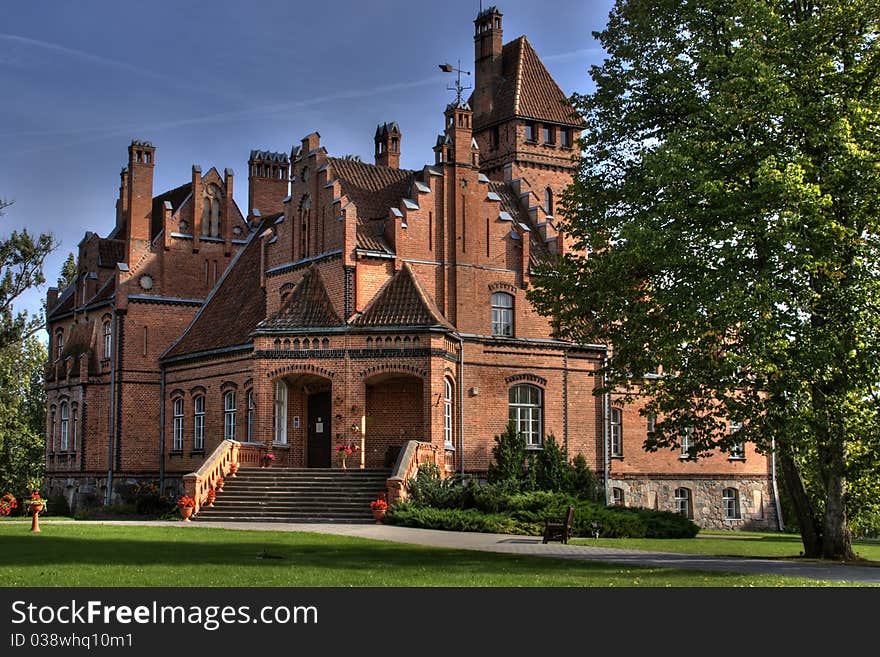 Palace Jaunmokas is a masterpiece of architecture in Latvia, designed with a combination of Neo-Gothic and the forms of Art Nouveau. The palace was built in 1901 according to the project of the architect Wilhelm Bokslaf (1858-1945) as a hunting palace for the mayor of Riga – George Armitstead (1847 - 1912). Palace Jaunmokas is a masterpiece of architecture in Latvia, designed with a combination of Neo-Gothic and the forms of Art Nouveau. The palace was built in 1901 according to the project of the architect Wilhelm Bokslaf (1858-1945) as a hunting palace for the mayor of Riga – George Armitstead (1847 - 1912).