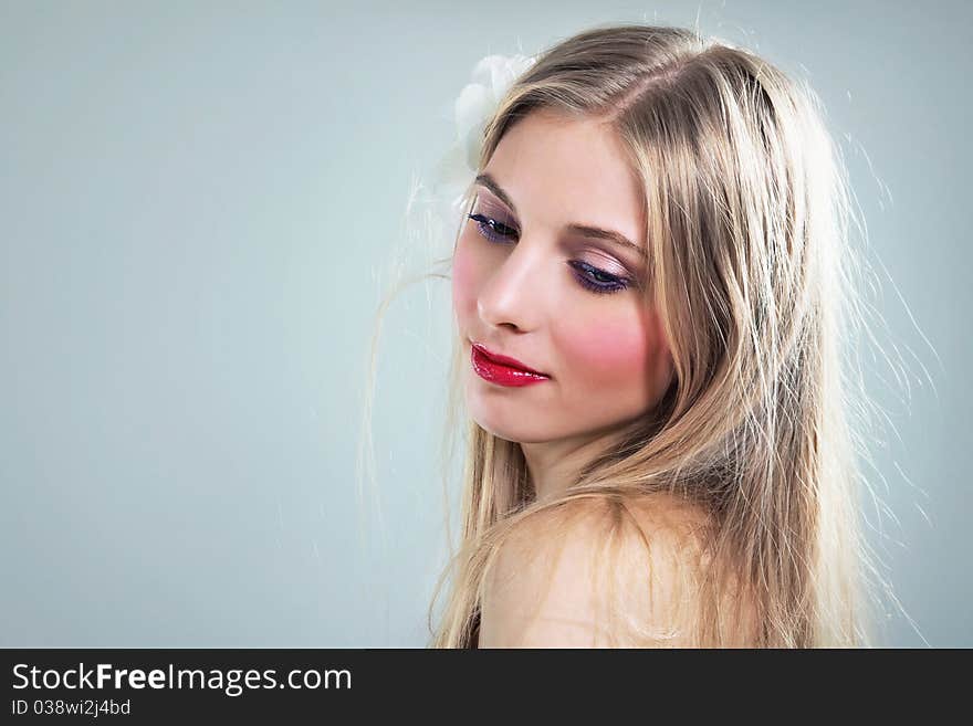 Portrait of a gentle young woman. Portrait of a gentle young woman