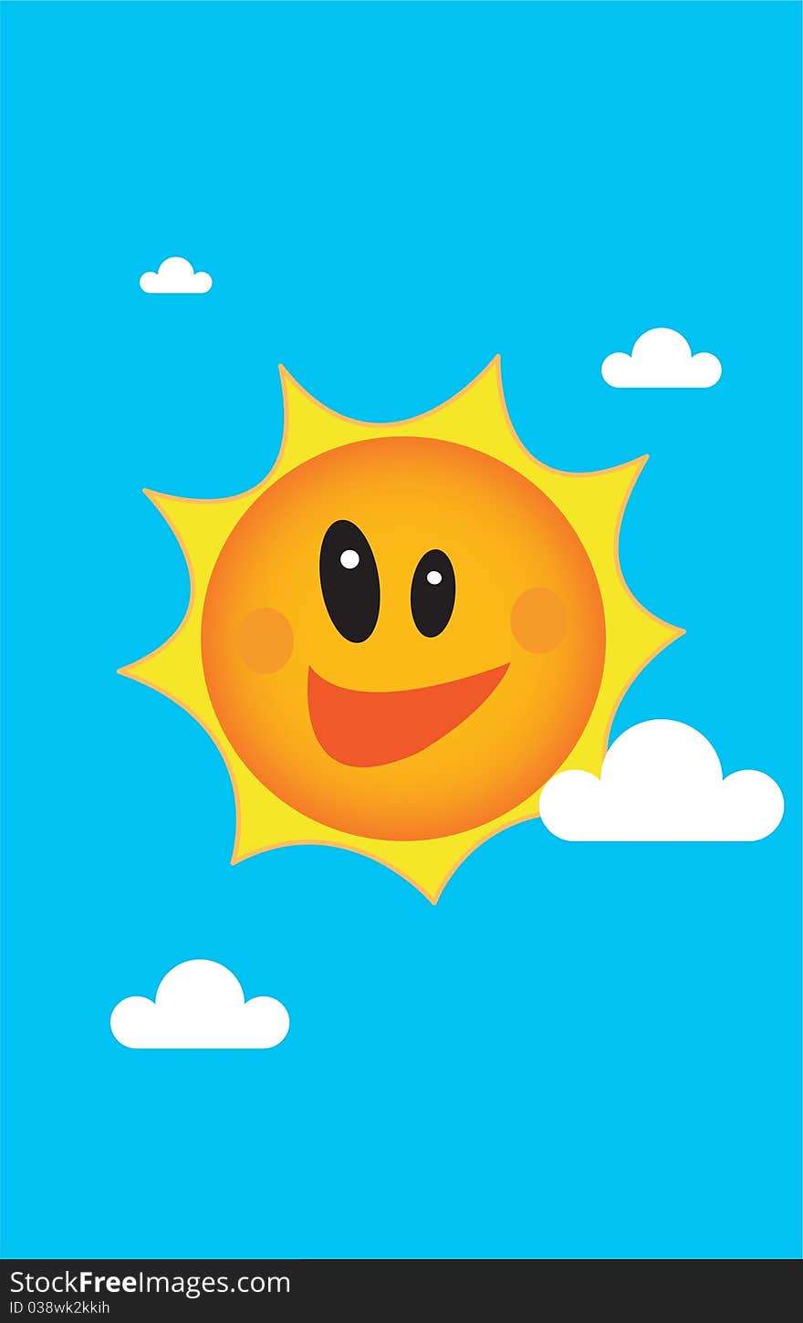 A Colourful Vector Sunny Illustration. A Colourful Vector Sunny Illustration