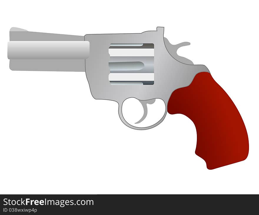 Vector colored illustration of gun