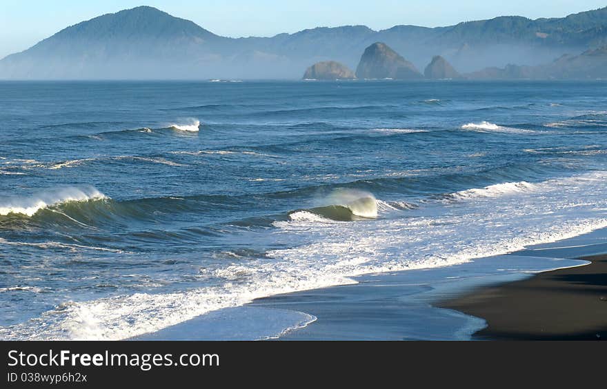 Surf of pacific west coast