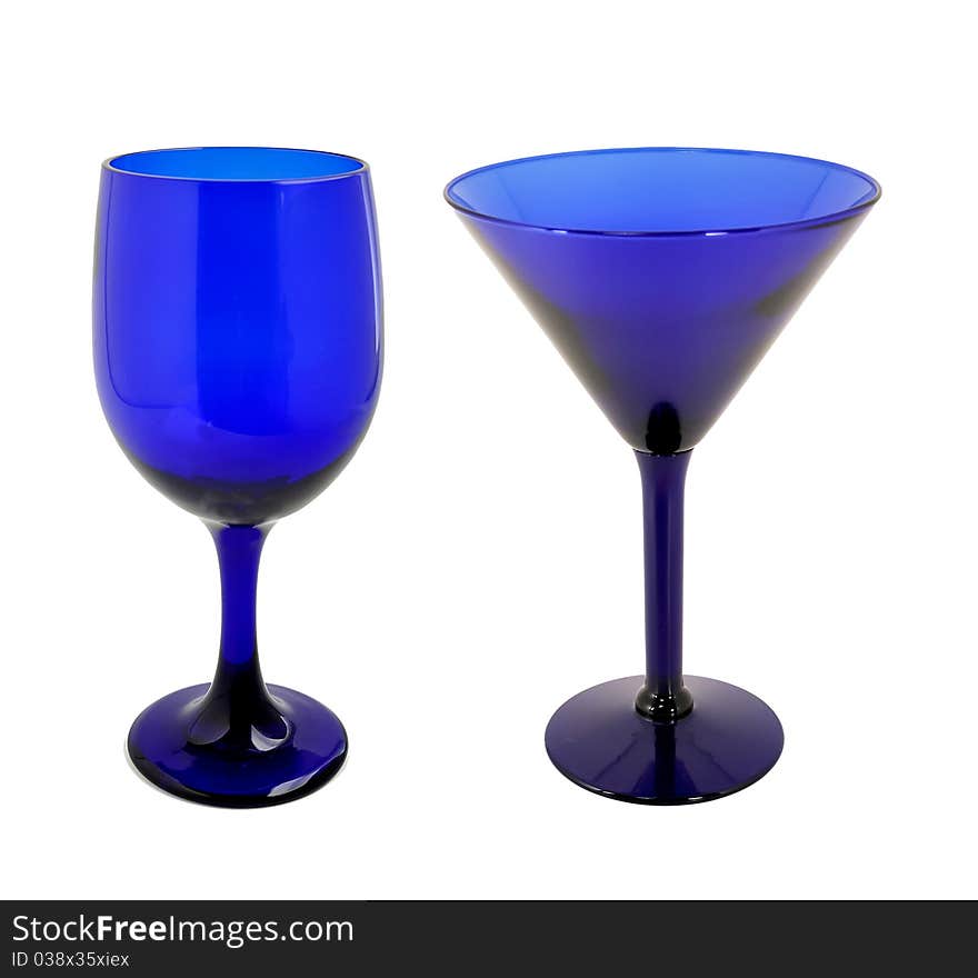 Cobalt blue wine glasses