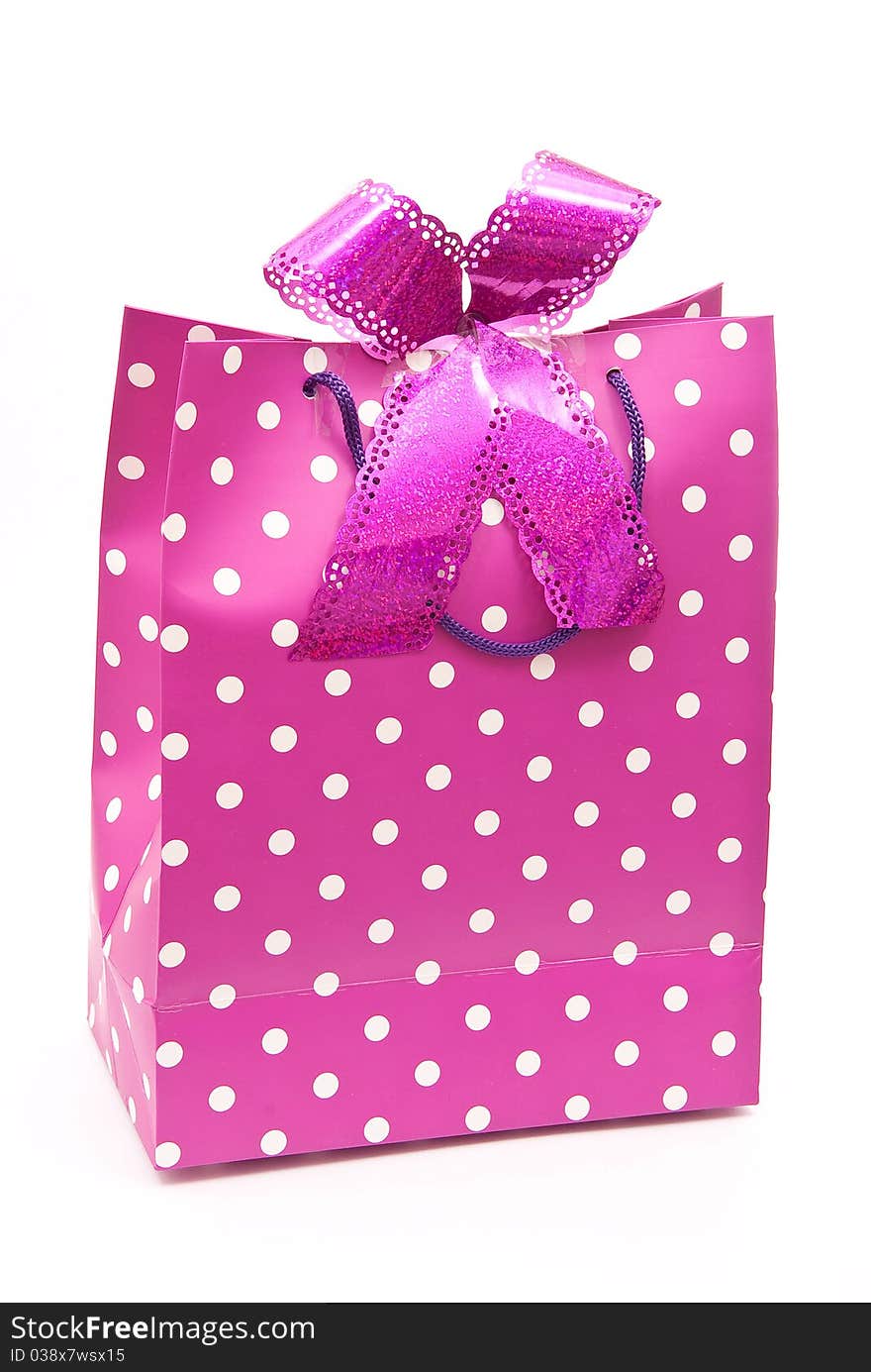 Pink bag with bow