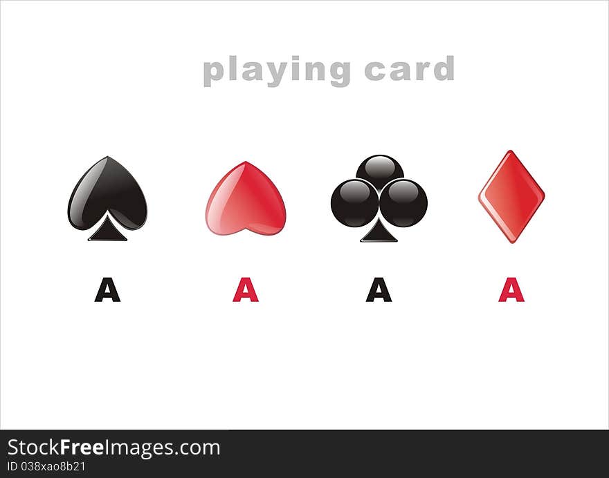 Vector showing of playing card.