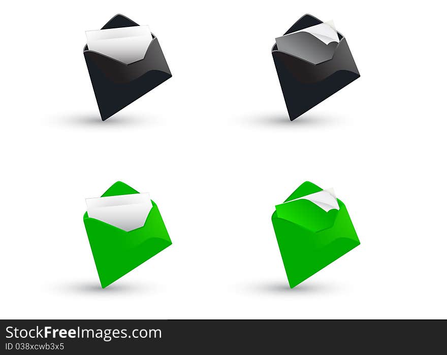 3d mail box icons illustrations. 3d mail box icons illustrations