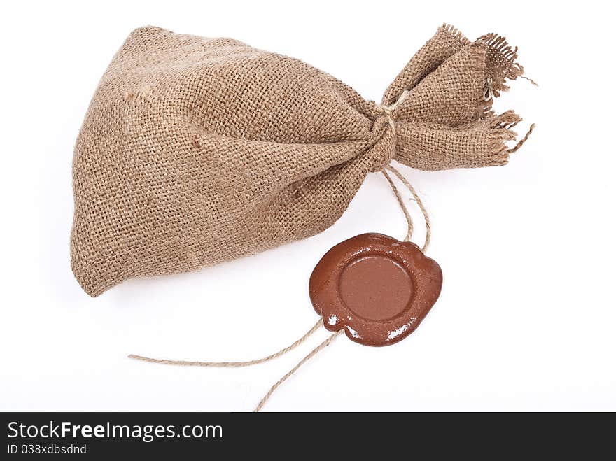 Sack with sealing wax