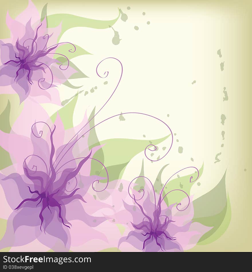 Artistic flower background for design