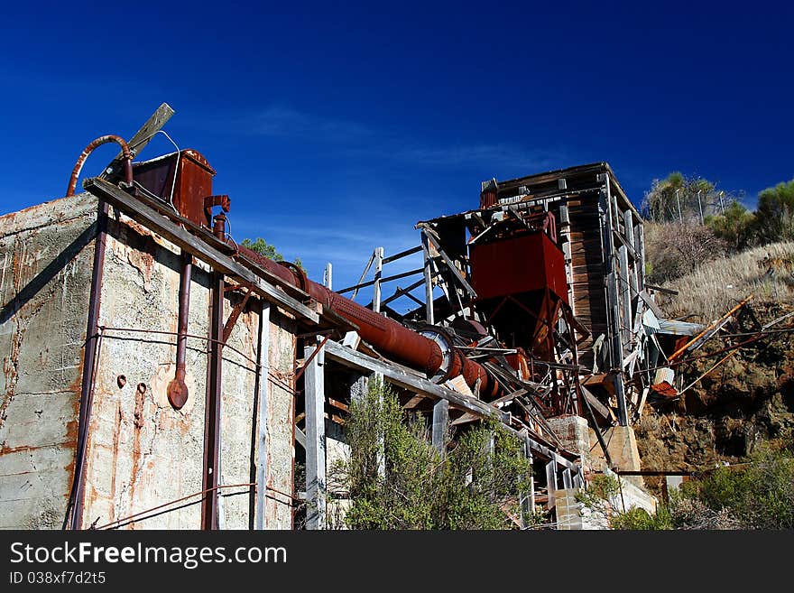 Abandoned Mercury Rotary Furnace in Almaden Quicksilver County Park, San Jose California