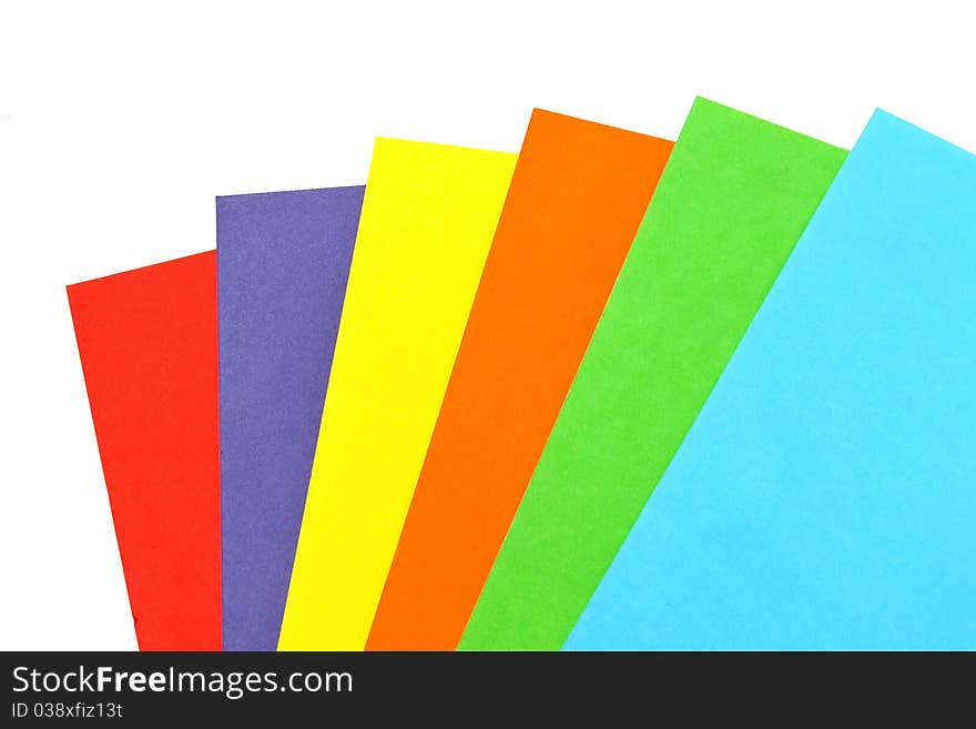 Colorful paper set isolated