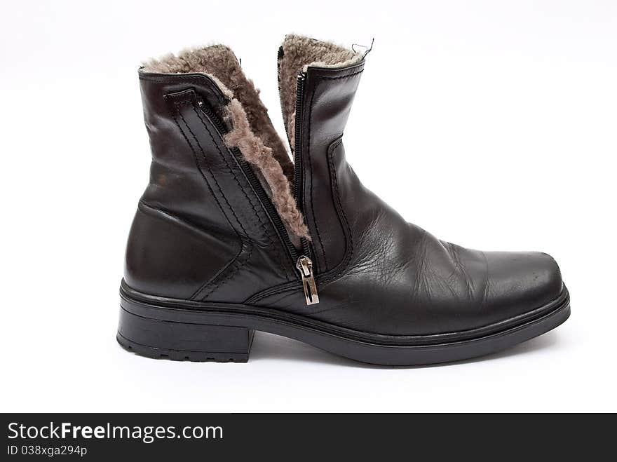 Black winter boot