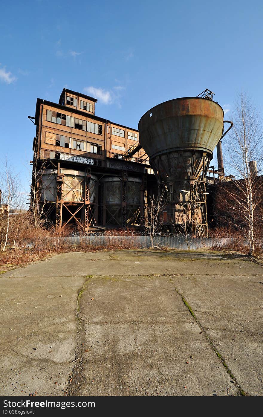 Ruins of vitkovice steel metalworks in Ostrava