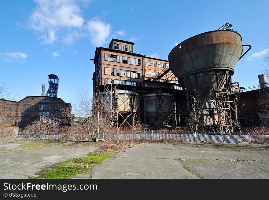 Ruins of vitkovice steel metalworks in Ostrava