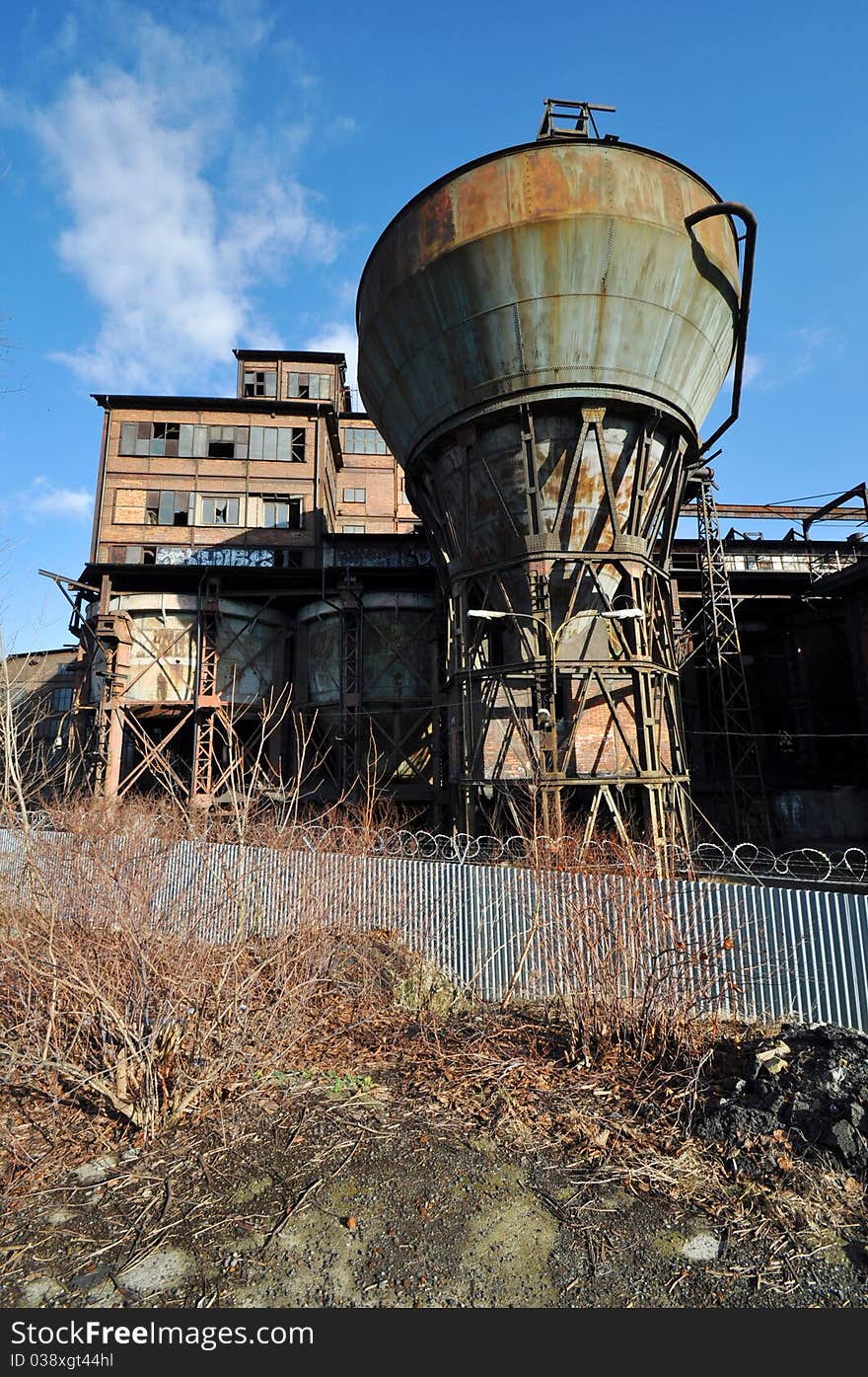 Ruins of vitkovice steel metalworks in Ostrava