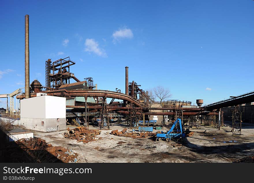 Ruins of vitkovice steel metalworks in Ostrava