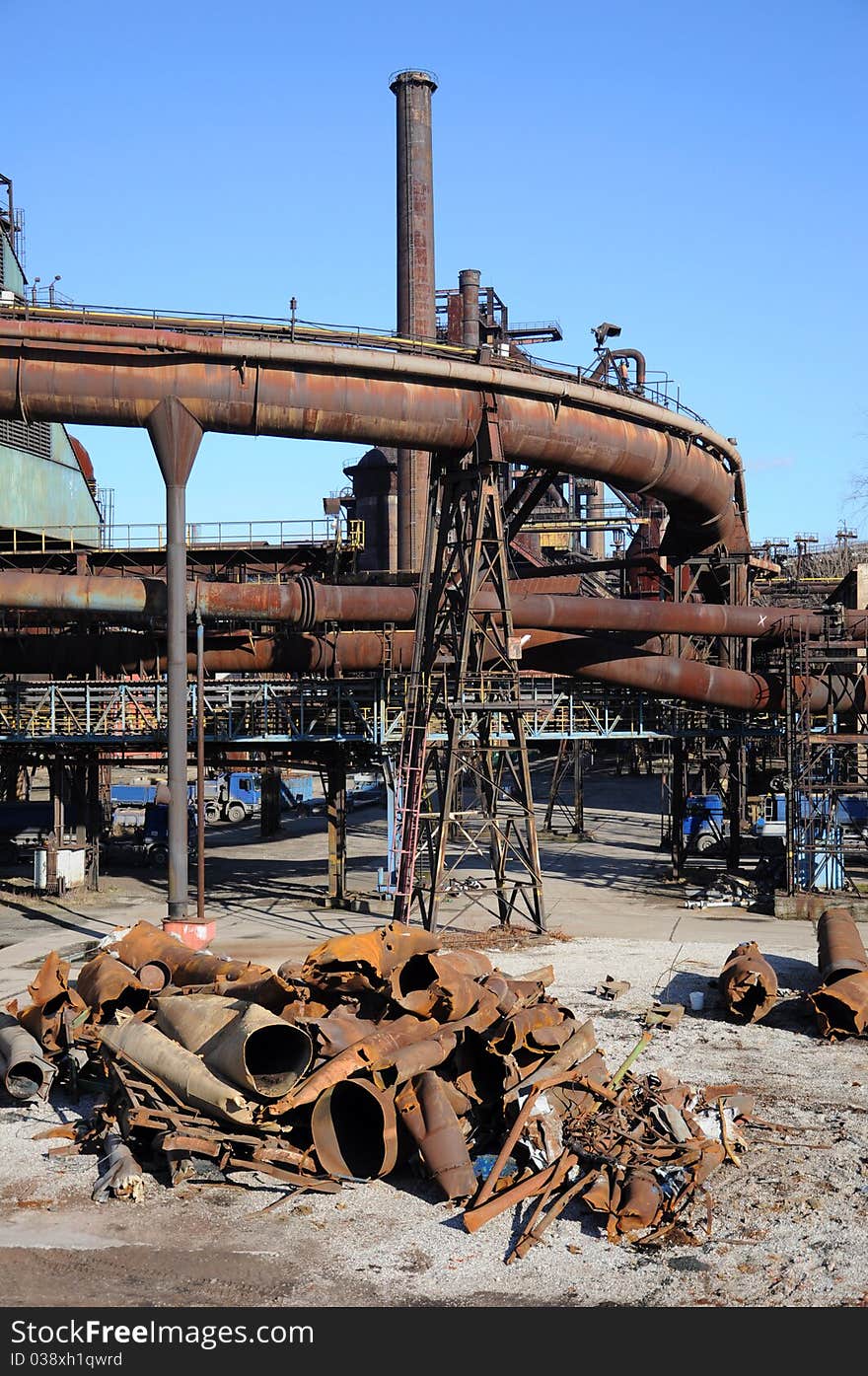 Ruins of vitkovice steel metalworks in Ostrava