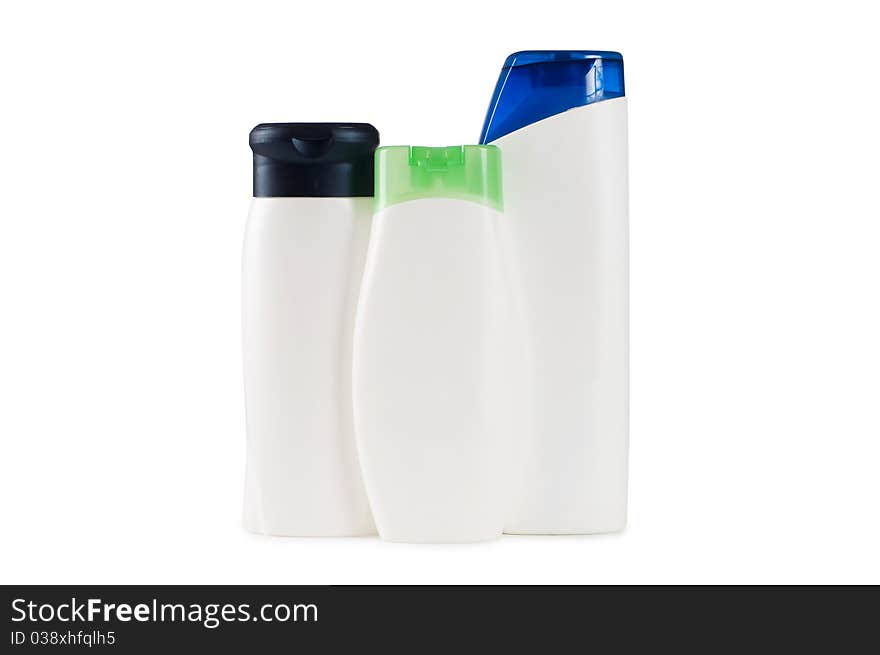 Shampoo bottle isolated over the white background