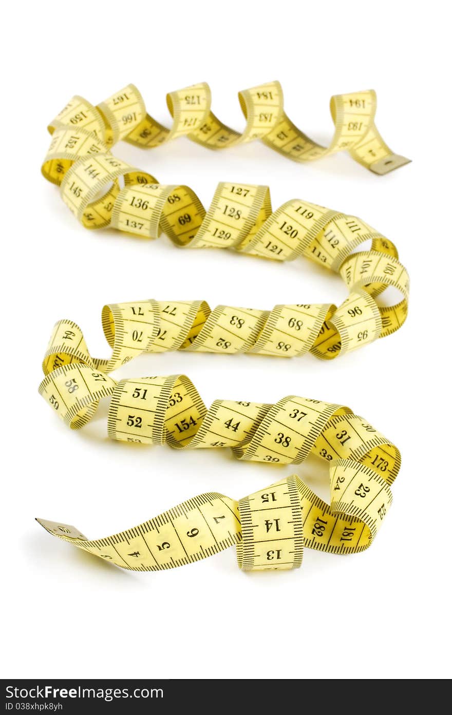 Yellow Measuring Tape Isolated